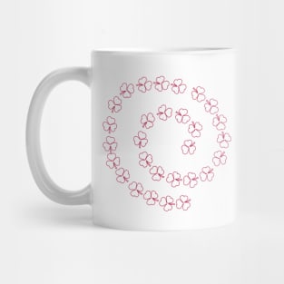 Shamrock Viva Magenta Line Spiral St Patricks Day Mug